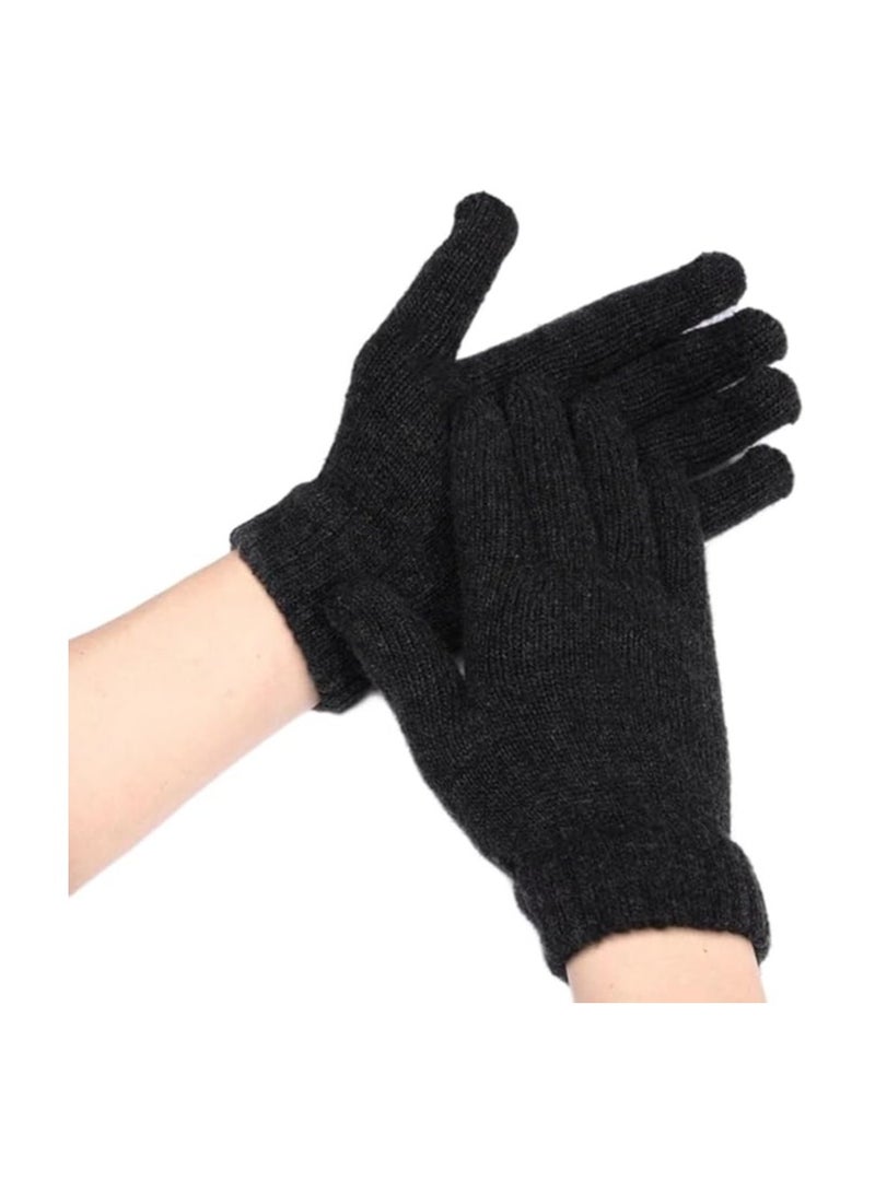 Wool Full-Hand Gloves – Luxurious Black Winter Warmth with a Timeless Style for Ultimate Comfort and Protection - Image 3