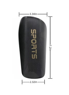 PYC Football Four Piece Set Skidproof Soccer Socks Nylon Pocket Shin Guard Sleeves Calf Compression Socks For Soccer Football Sports Adjustable Shin Guard Straps(Black)  - Image 4