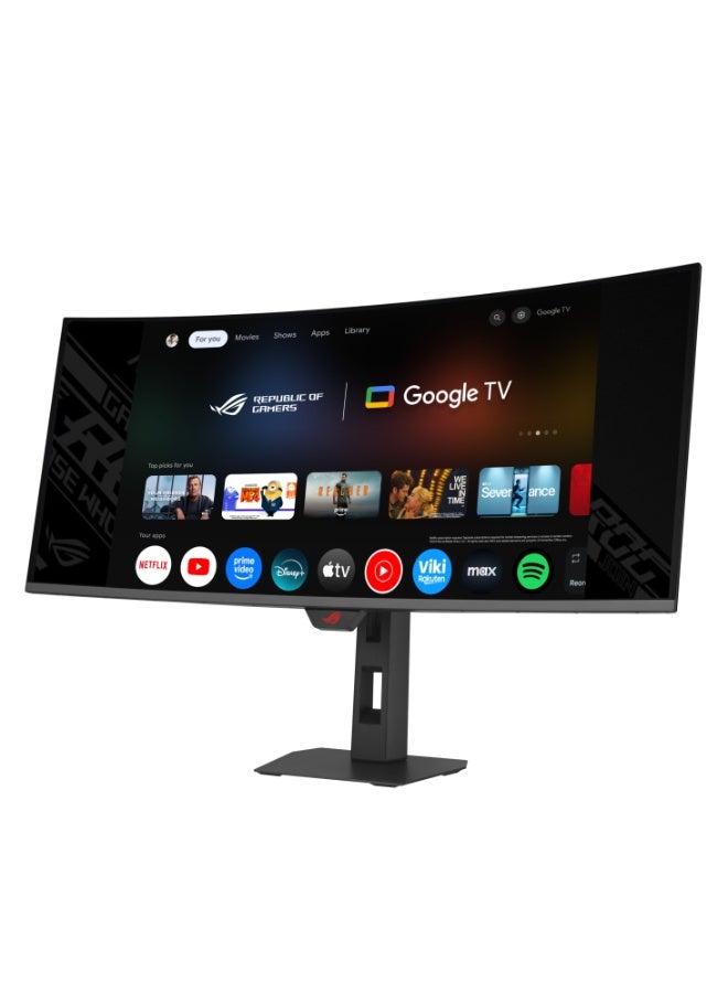 ASUS ROG Strix OLED XG34WCDMTG 34" Curved QD-OLED Gaming Monitor, 3440×1440 WQHD, 240Hz, 0.03ms, HDR Dolby Vision, FreeSync/G-SYNC, Google TV, Wi-Fi 6, Dolby Atmos, HDMI/DP/USB-C, Black | 90LM0B10-B02171 - Image 3