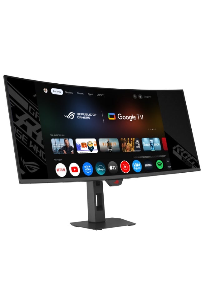 ASUS ROG Strix OLED XG34WCDMTG 34" Curved QD-OLED Gaming Monitor, 3440×1440 WQHD, 240Hz, 0.03ms, HDR Dolby Vision, FreeSync/G-SYNC, Google TV, Wi-Fi 6, Dolby Atmos, HDMI/DP/USB-C, Black | 90LM0B10-B02171 - Image 5
