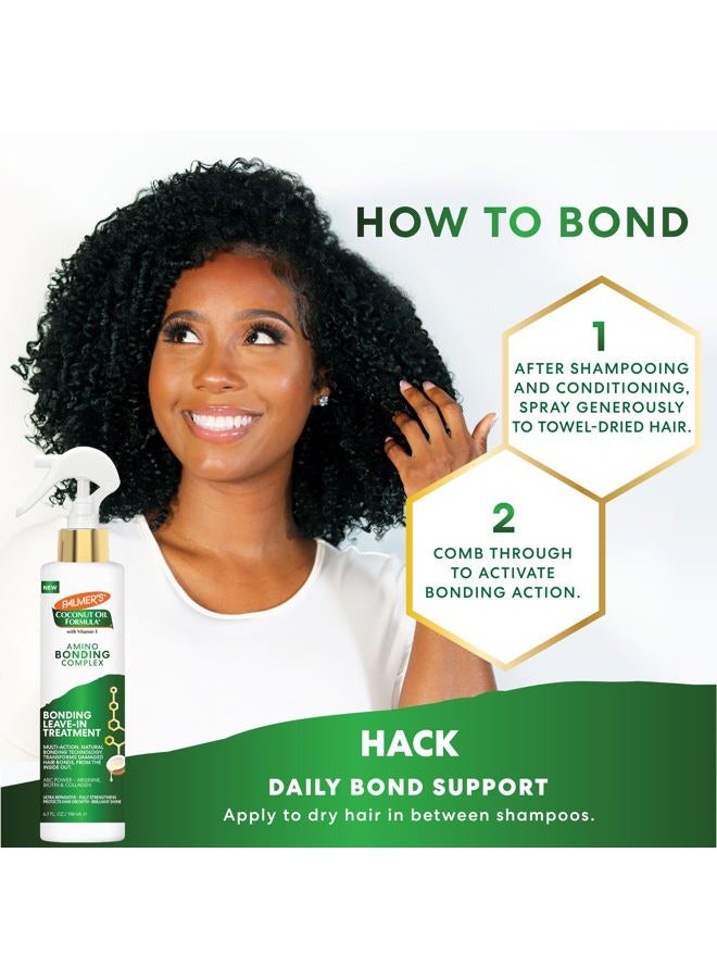 PALMER'S Amino Bonding Complex Hair Treatment, Leave-In Conditioner Spray with Coconut Oil & Vitamin E, Heat Protectant, Anti Frizz, Strengthens & Protects Hair Growth, All Hair Types, 6.7 fl. oz - Image 5