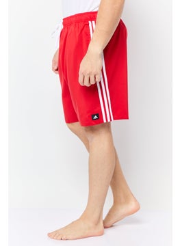 Adidas Men Sportswear Fit Brand Logo Board Shorts, Red  - Image 2