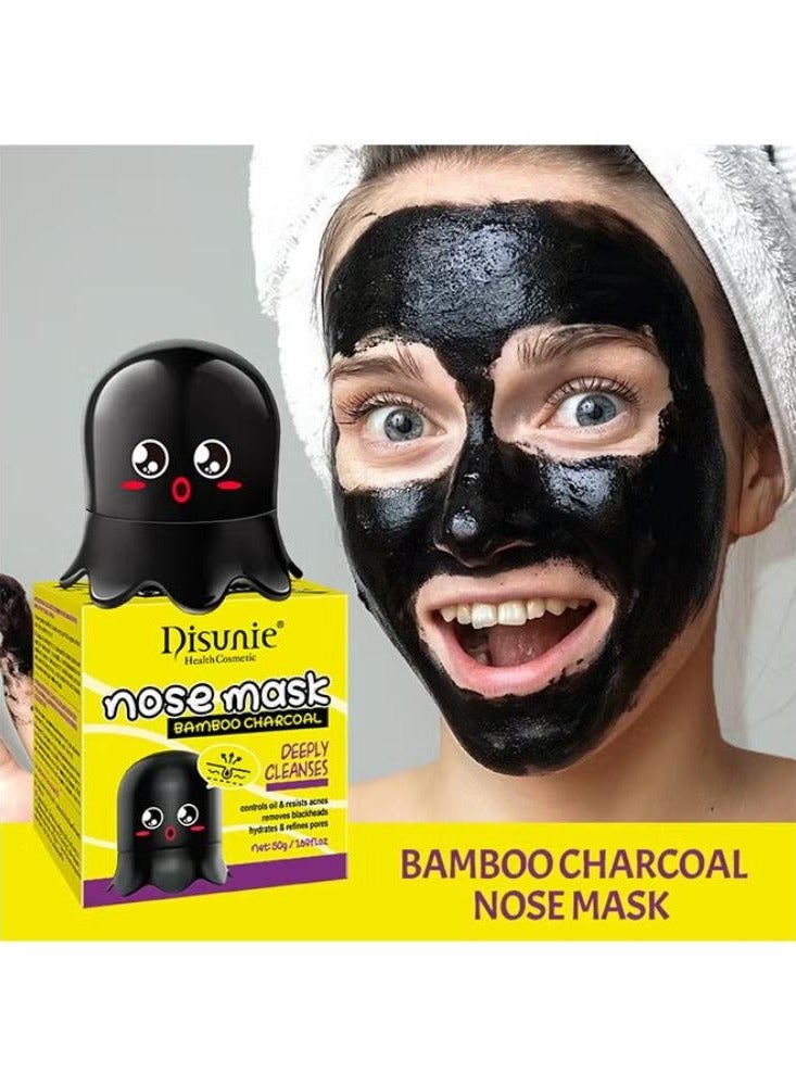 ديسوني قناع أنف من فحم الخيزران - مزيل للرؤوس السوداء، تقلص المسام، تقشير الرؤوس السوداء، أداة تنظيف المسام العميقة، منتج للعناية بالبشرة 50 جرام - Image 1