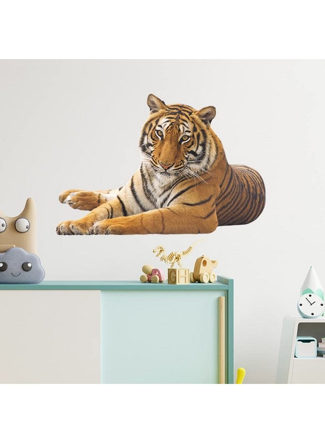 Boodecal Lying Tiger Jungle Safari Animal Kids Room Decor Sticker Peel & Stick Vinyl Art Decoration Boys Girls Toddler Teen Birthday Party Gift 22.4 x 15.3 inches - Image 4