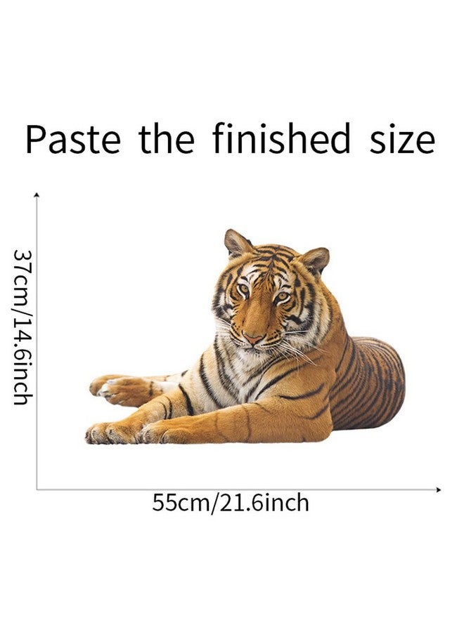 Boodecal Lying Tiger Jungle Safari Animal Kids Room Decor Sticker Peel & Stick Vinyl Art Decoration Boys Girls Toddler Teen Birthday Party Gift 22.4 x 15.3 inches - Image 5