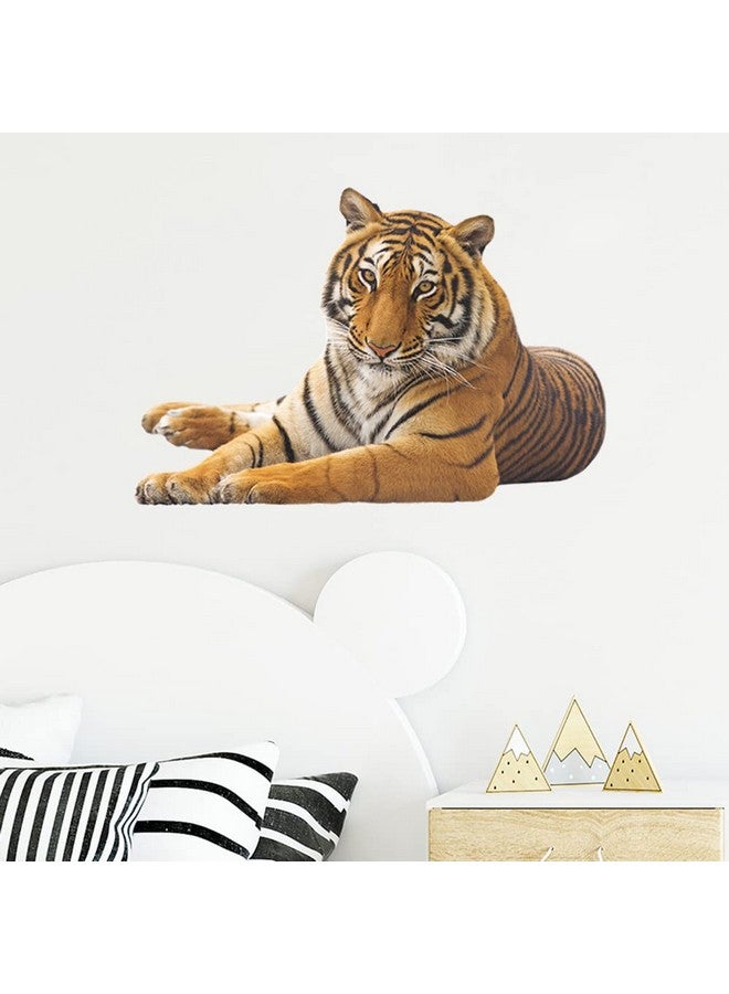Boodecal Lying Tiger Jungle Safari Animal Kids Room Decor Sticker Peel & Stick Vinyl Art Decoration Boys Girls Toddler Teen Birthday Party Gift 22.4 x 15.3 inches - Image 3