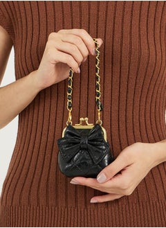 Styli Bow Accent Crossbody Bag with Chain Strap  - Image 4