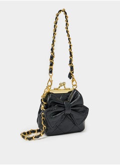 Styli Bow Accent Crossbody Bag with Chain Strap  - Image 2