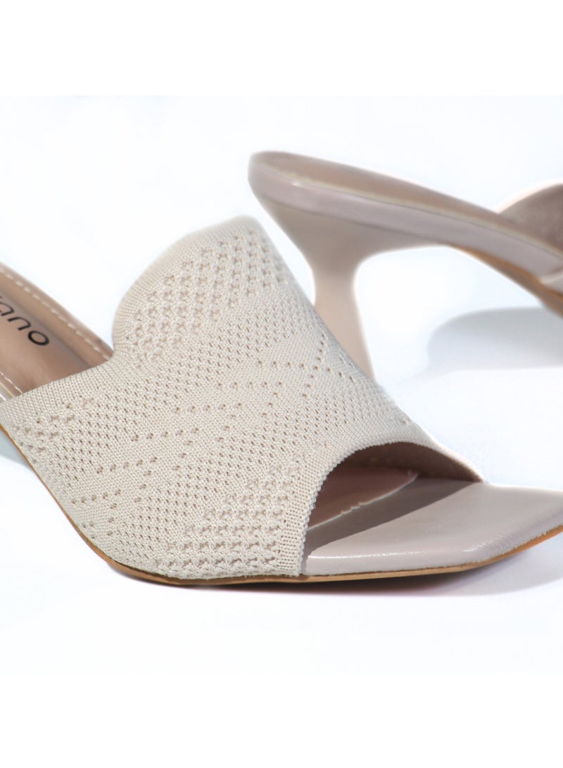 إس دي. فيلانو صنادل نسائية بكعب عالي ومنخفض – ميول أنيقة بكعب قماشي سهل الارتداء، مثالية للعمل والمناسبات - Image 3