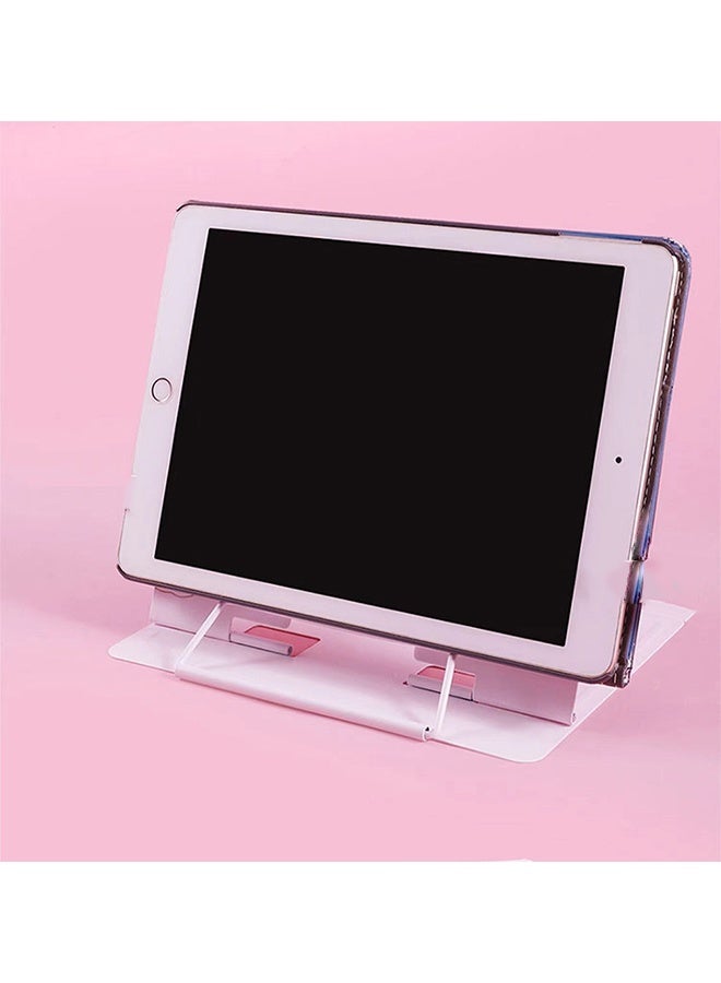 Steel Book Holder Adjustable Six Angles Bookstand White - Image 4