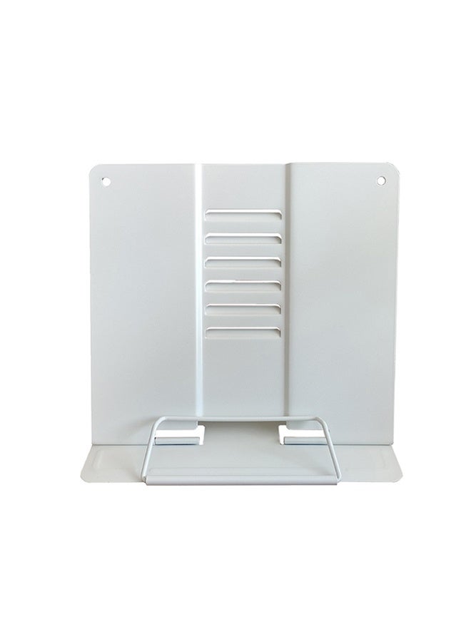 Steel Book Holder Adjustable Six Angles Bookstand White - Image 1