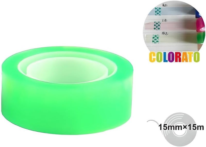 Fitto Transparent Sticky Tape 1.5x1.8cm 3 Assorted Colors - Image 2