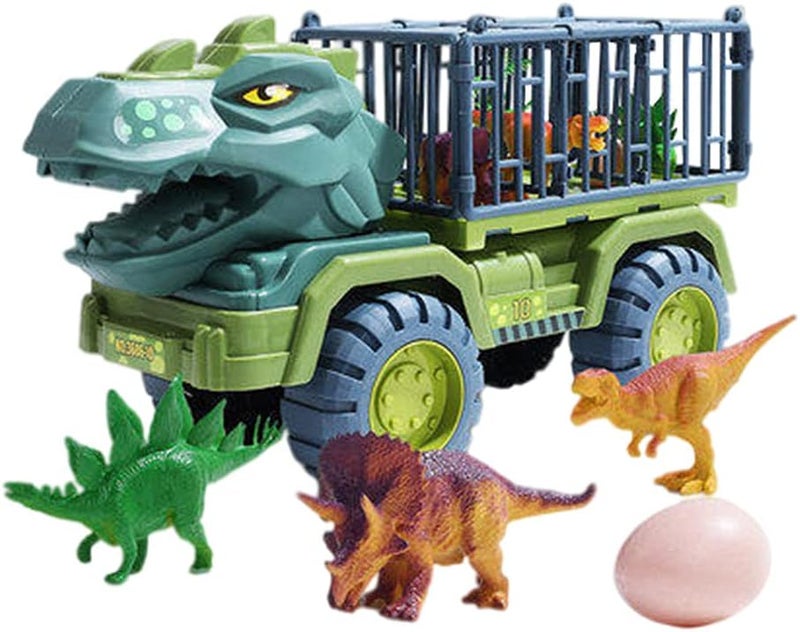 klarako Collectible Boys And Girls Dinosaur Transport Car Toy Set  Tyrannosaurus, 39x12x20cm - Image 2