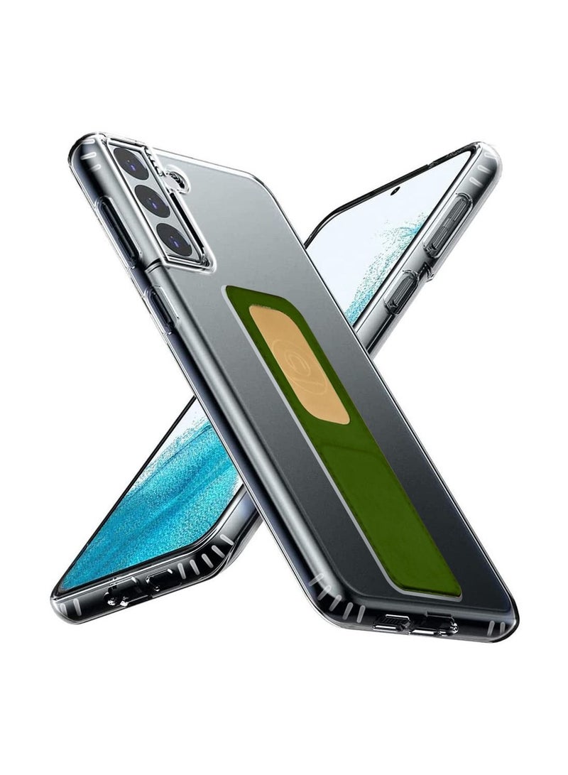 Wtech TPU Hand Grip Case Cover For Samsung Galaxy S22 5G Clear/Green - Image 5