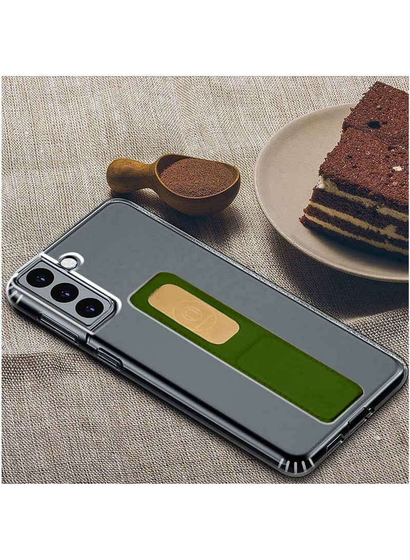 Wtech TPU Hand Grip Case Cover For Samsung Galaxy S22 5G Clear/Green - Image 3