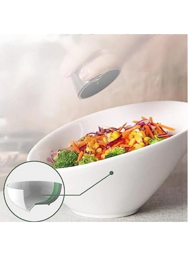 2PCS Slanted Salad Bowls of 23 OZ 9.5" Angled Serving Bowls for Salad Fruit Snacks Ceramic White Bowls for Restaurant Daily Use - Image 4