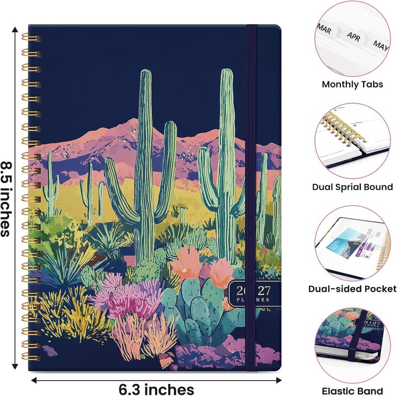 ZOTIA Planner 2026-2027, Monthly and Weekly Academic Planner July 2026 - June 2027, Hardcover Student Teacher Planning Agenda Calendar Book with Tabs, Perfect for Office School Supplies, A5 (6.3" x 8.5 - Image 4
