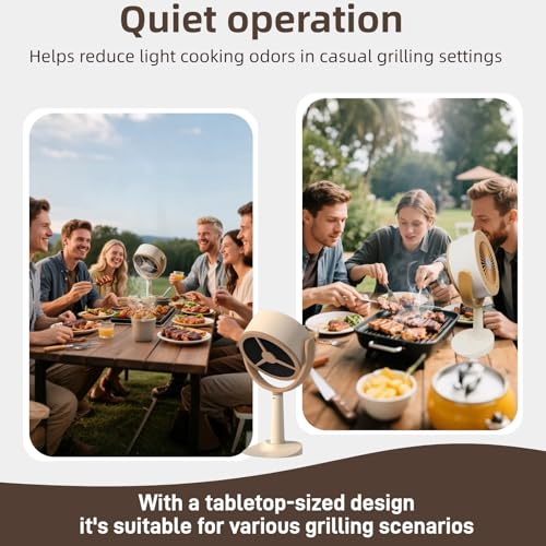 Silanit Mini Rechargeable Desktop Air Purifier with 5 Carbon Filters Quiet Air Cleaner Fan for Smoke Odor Desk Pet Room Kitchen Travel and Shared Spaces - Image 3