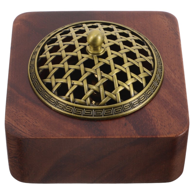 Vintage Incense Burner Ornament: Decorative Aromatherapy Censer With Intricate Cover - Yoga Room Incense Stick Holder For Home Tearoom - Image 1