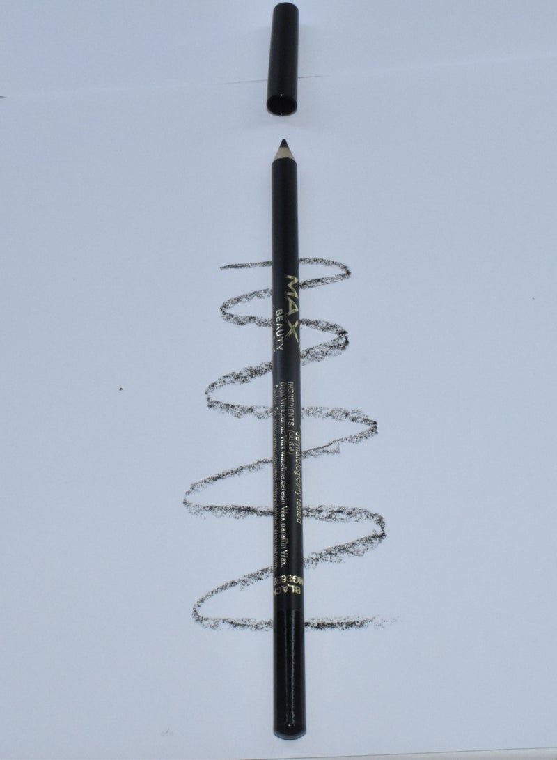 ماكس بيوتي قلم كحل كويتي طويل الثبات قطعة واحدة أسود