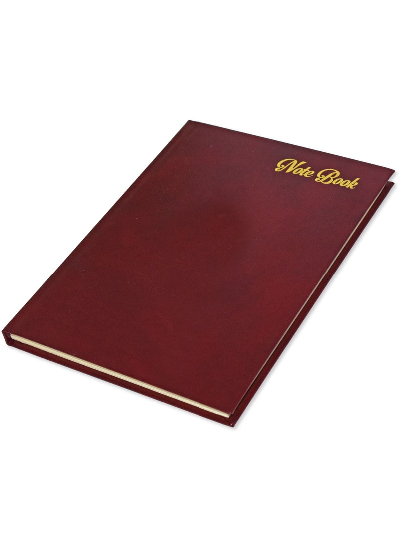 FIS FIS Notebook Bonded Leather, Size A5, Italian Ivory Paper, 70 GSM, 196 Pages, 8 mm Ruled, Hard Cover, Colour Maroon - FSNBHCA5IVBLMR  - Image 1