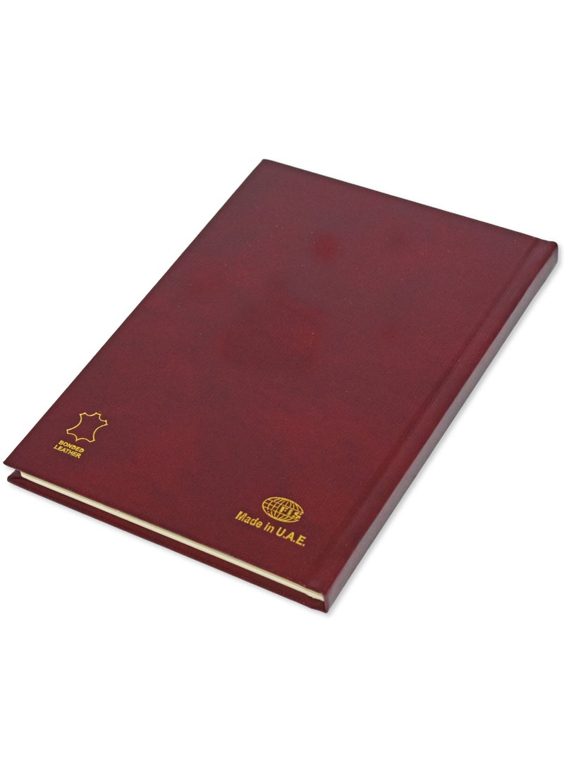 FIS FIS Notebook Bonded Leather, Size A5, Italian Ivory Paper, 70 GSM, 196 Pages, 8 mm Ruled, Hard Cover, Colour Maroon - FSNBHCA5IVBLMR  - Image 4
