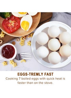 Generic Rapid Egg Cooker with Tray Which Holds up to 7 Eggs，Necomi Egg Cooker,Hard Boiled Egg Cooker Anti-dry Electric Egg Boiler  - Image 3