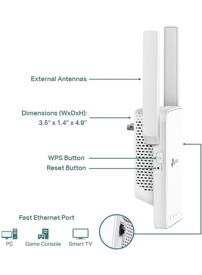 TP-LINK RE315 AC1200 Mesh Wi-Fi Extender White - Image 5