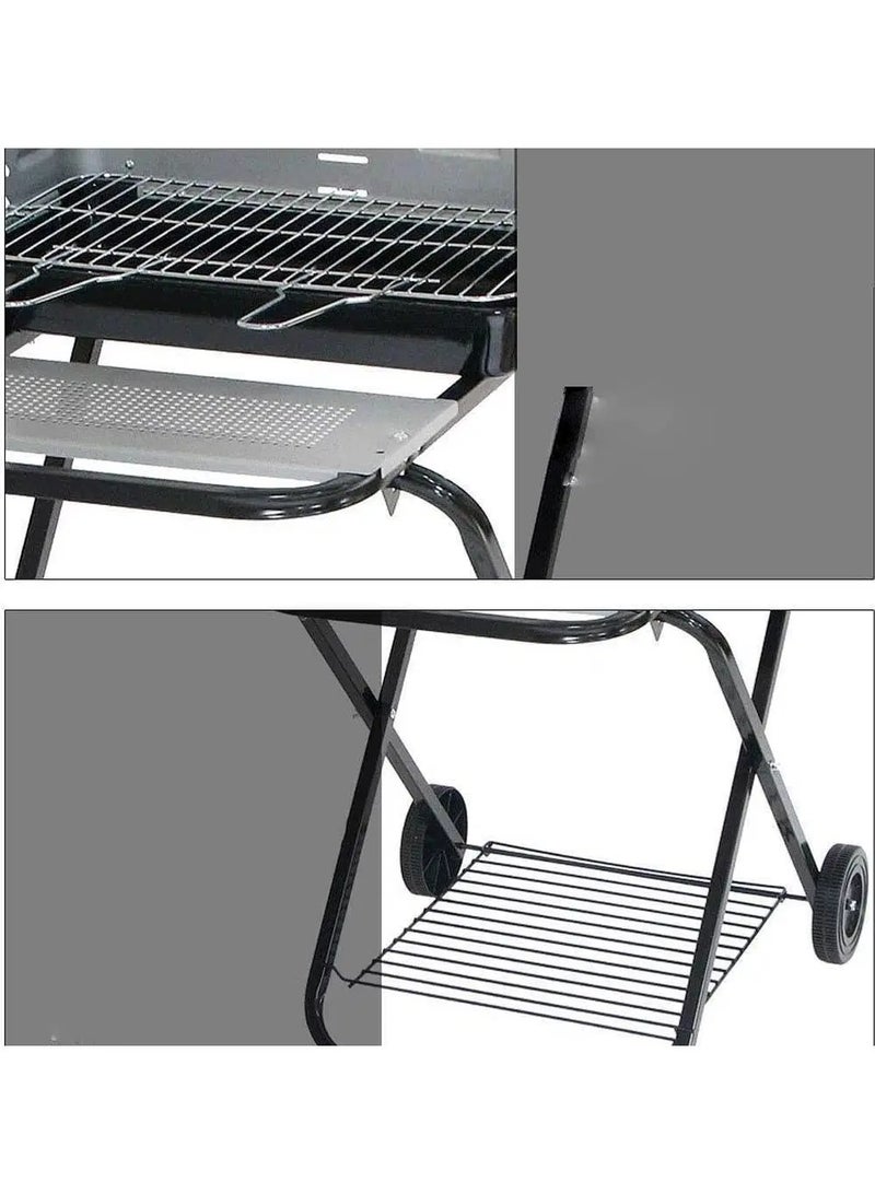 Generic Outdoor BBQ Grill Charcoal Grill- Barbecue Cooker Portable Home Outdoor Camping Picnics Grill Stainless Steel Mesh Non-Stick Tray - Image 2