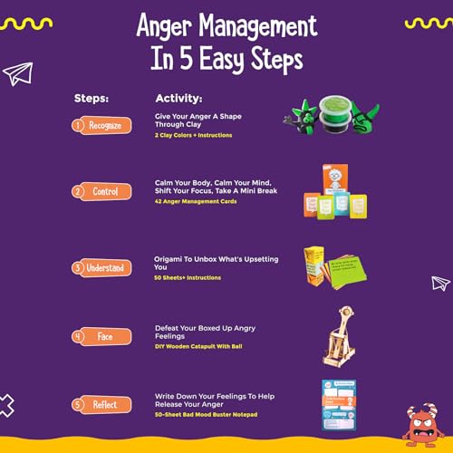 Open The Joy Anger Management Box – Emotional Regulation Kit for Kids with Calming Tools, DIY Crafts, and Stress Relief Activities, Perfect for Social-Emotional Learning and Mindfulness Practice - Image 4