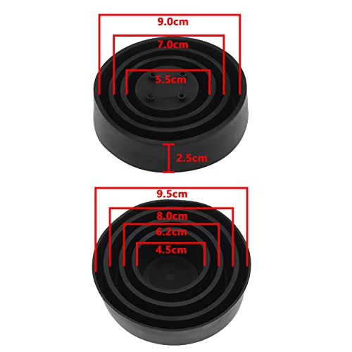 Micro Traders 2PCS Car LED Headlight Dust Covers 45-90mm Rubber Seal Waterproof Dustproof Headlamp Cap Car Headlight Housing Shell Cap Black - Image 4