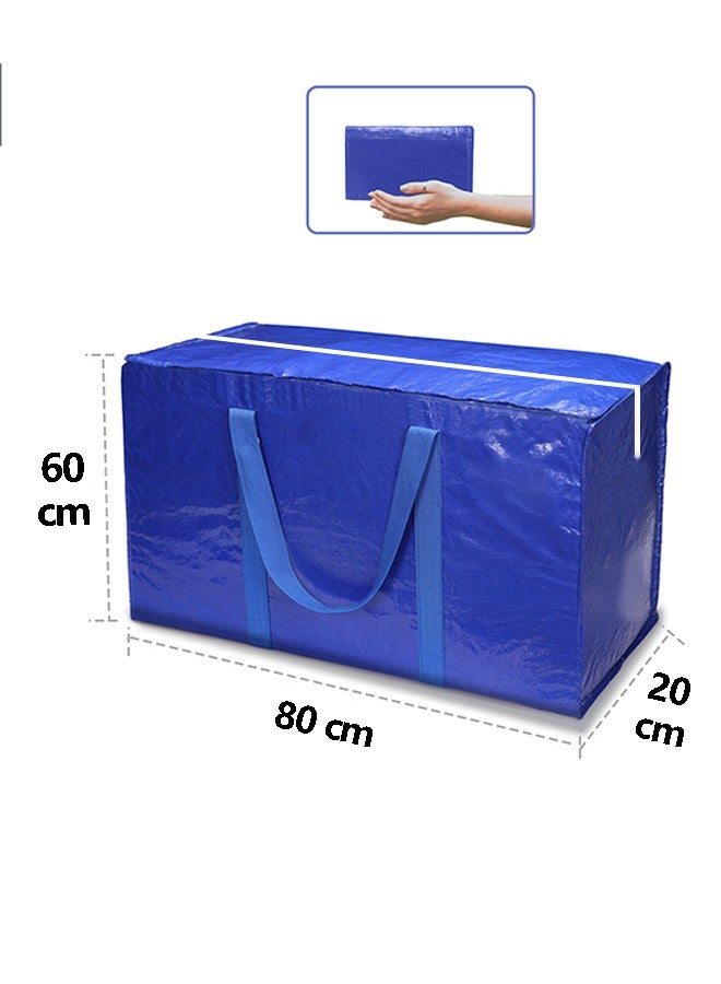 Extra Large Moving Bags with Zippers Carrying Handles Heavy-Duty Storage Tote Moving Boxes for Space Saving  - Image 3