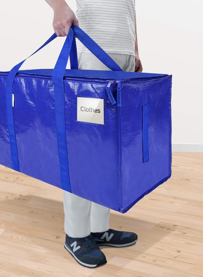 Extra Large Moving Bags with Zippers Carrying Handles Heavy-Duty Storage Tote Moving Boxes for Space Saving  - Image 4