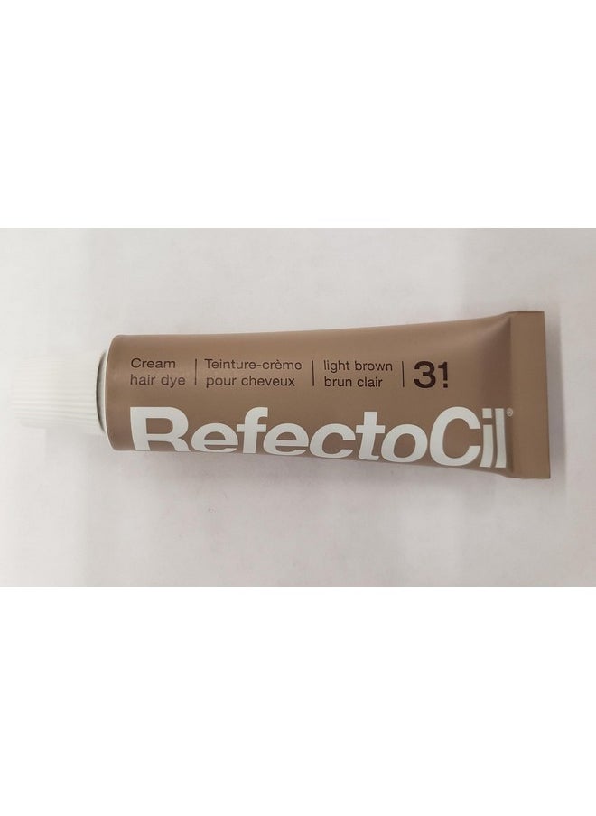 Refectocil - Cream Hair Dye 2Pack Professional Hair Tint For Longlasting Color Natural Brown (3) + Light Brown (3.1) - Image 1