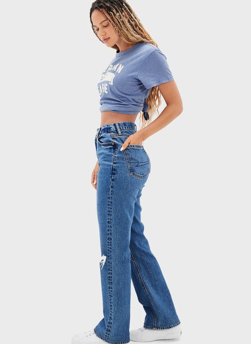 American Eagle - Ripped Flared Jeans - Image 1