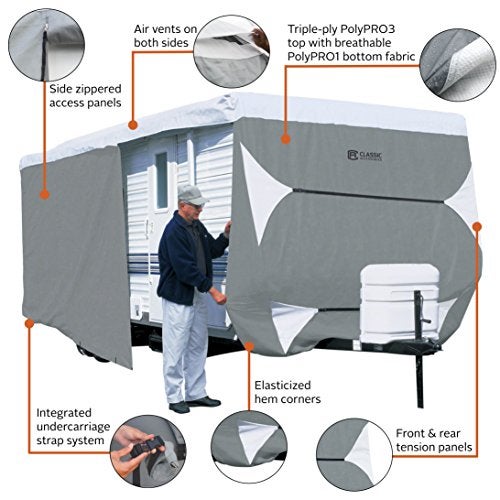Classic Accessories Over Drive PolyPRO3 Deluxe Travel Trailer Cover or Toy Hauler Cover, Fits 38'-40' RVs - Image 2