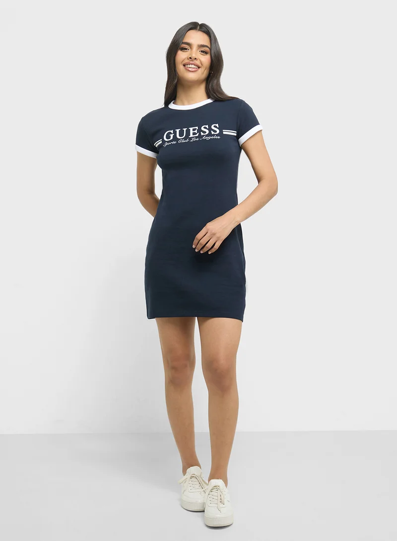 GUESS Navy T-Shirt Dress