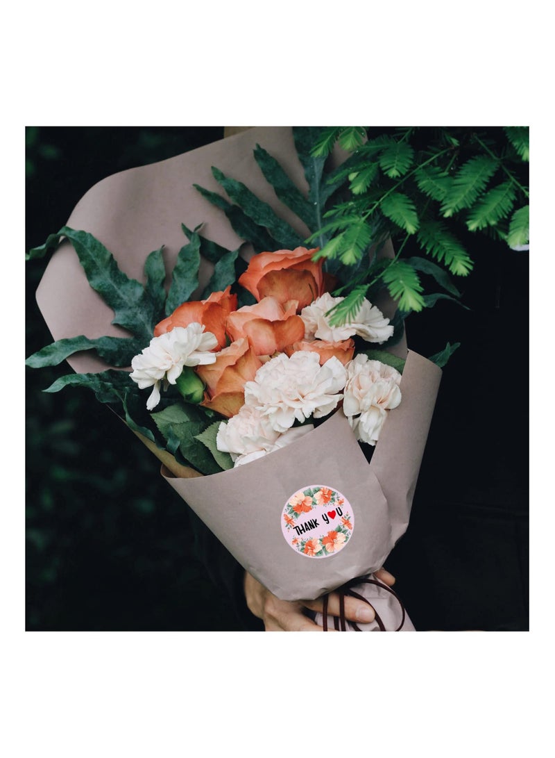 KASTWAVE Thank You Stickers in 36 Designs, 2500 Pcs 1 Inch Thank You Stickers Labels for Envelopes, Bubble Mailers and Gift Bags Packaging for Small Business (Floral Style) - Image 5