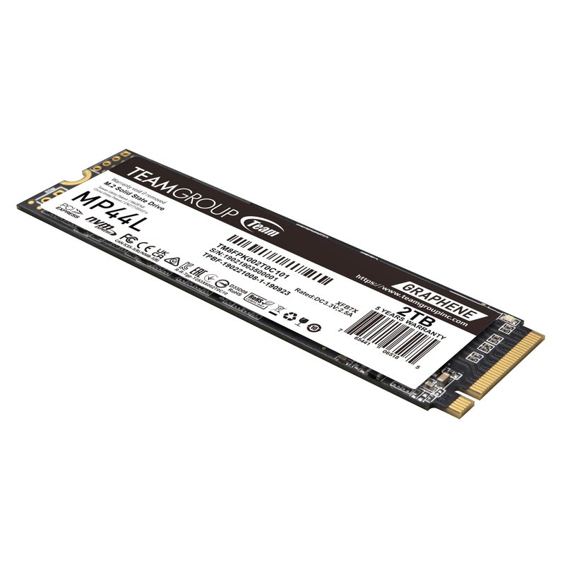 TEAMGROUP MP44L 2TB ذاكرة SSD NVMe 1.4 PCIe Gen 4x4 M.2 2280 للابتوب والكمبيوتر المكتبي (سرعة القراءة/الكتابة تصل إلى 4,800/4,400MB/s) TM8FPK002T0C101 - Image 2