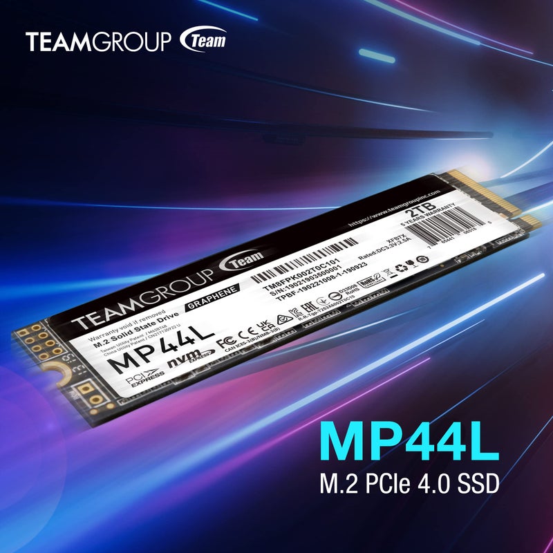 TEAMGROUP MP44L 2TB ذاكرة SSD NVMe 1.4 PCIe Gen 4x4 M.2 2280 للابتوب والكمبيوتر المكتبي (سرعة القراءة/الكتابة تصل إلى 4,800/4,400MB/s) TM8FPK002T0C101 - Image 5