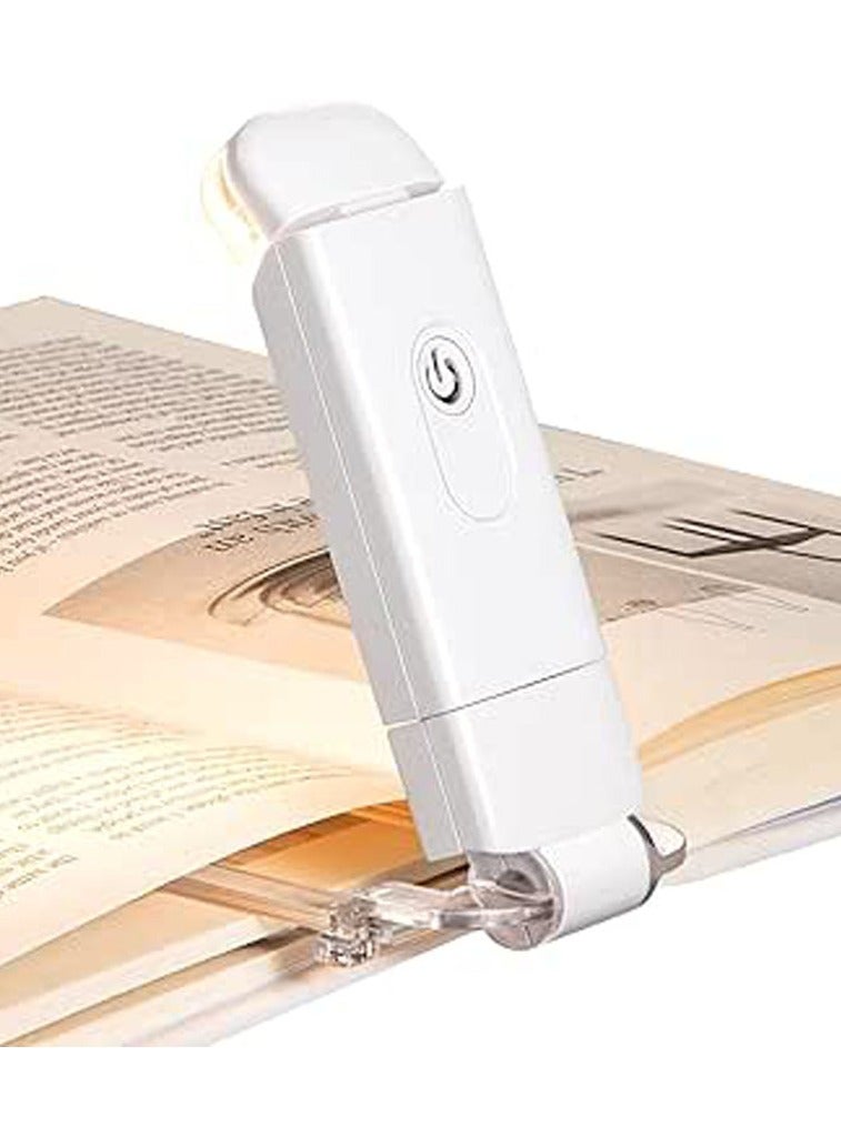 general USB Rechargeable Book Light, Warm White, Brightness Adjustable for Eye-Protection, LED Clip on Portable Bookmark Light for Reading in Bed, Car - Image 1