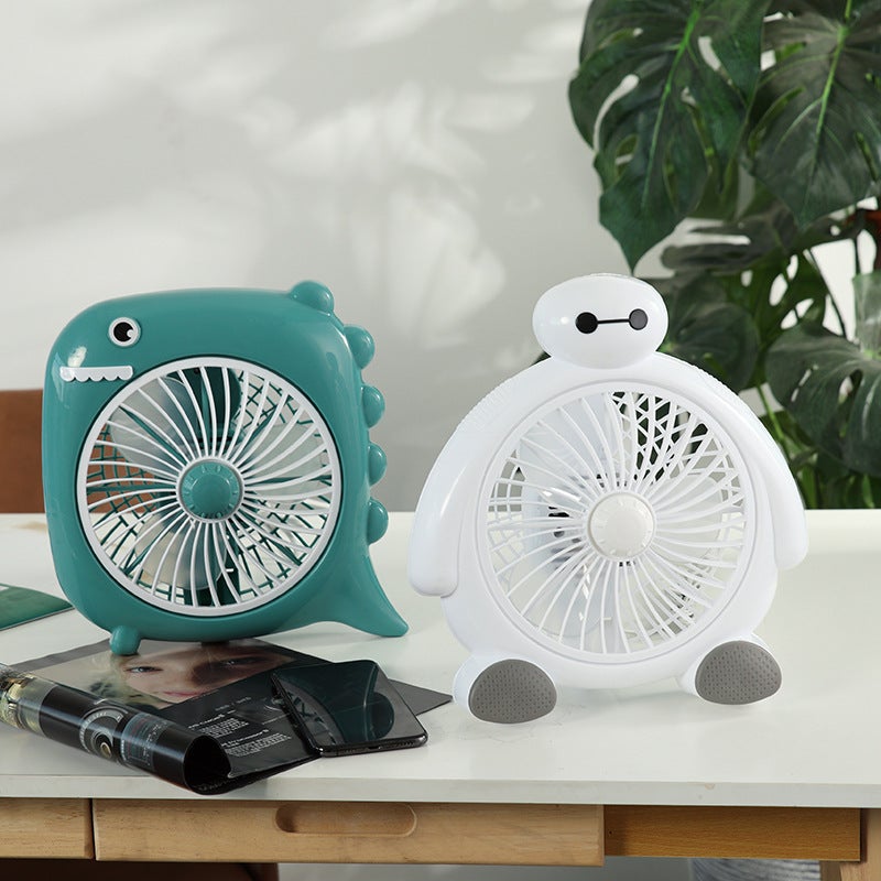 Zhongzhe Cartoon Electric Fan Desktop Rotating Leaf Fan Student Dormitory Mini Fan Silent Household Table Fan Dropshipping - Image 4
