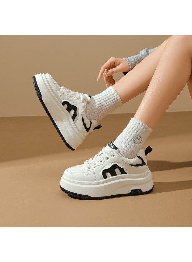 SAFIYA Saturday Platform Sneakers For Women, 2025 Spring/autumn Fashion, Elegant And Leg-lengthening, Minimalist Versatile White Shoes - Image 2