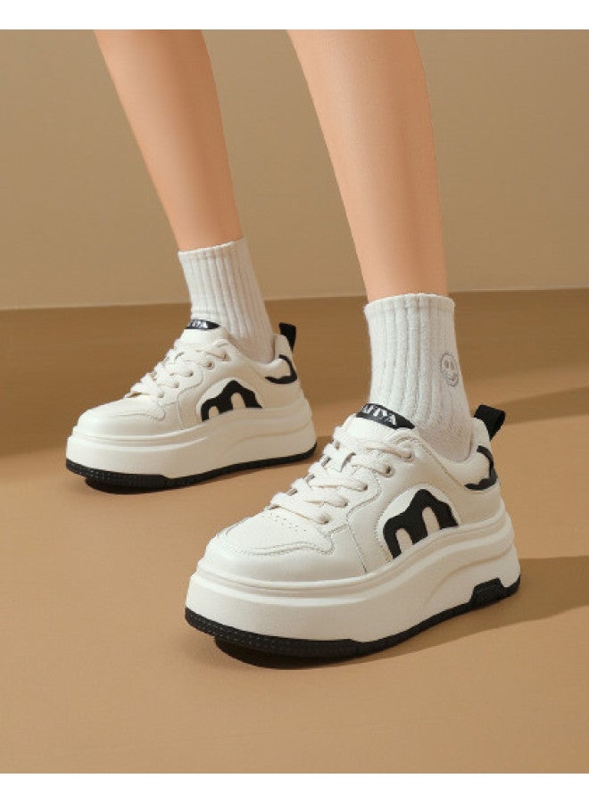 SAFIYA Saturday Platform Sneakers For Women, 2025 Spring/autumn Fashion, Elegant And Leg-lengthening, Minimalist Versatile White Shoes - Image 1