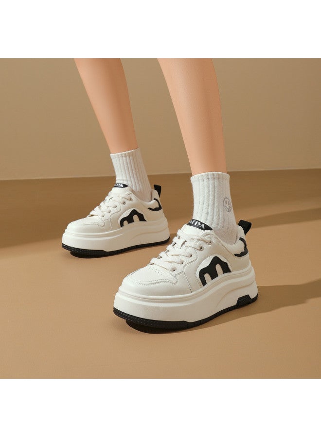 SAFIYA Saturday Platform Sneakers For Women, 2025 Spring/autumn Fashion, Elegant And Leg-lengthening, Minimalist Versatile White Shoes - Image 4