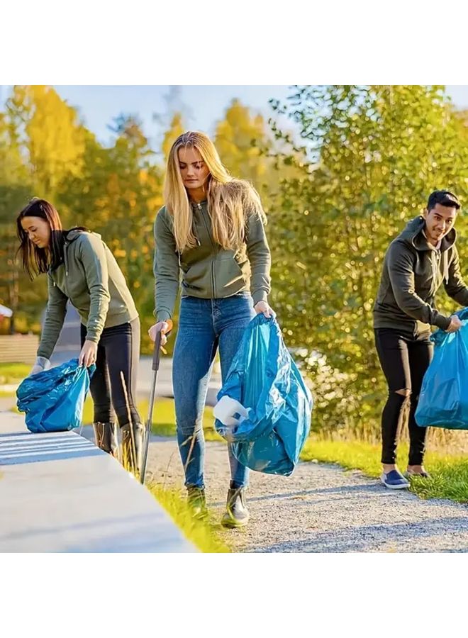 Blue Foldable 33 Inch Garbage Picker With 360 Rotating Jaws For Easy Trash Collection - Image 4