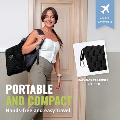 BOACAY Packable Travel Blanket for Airplane, Car - Compact Office Blanket - Portable Pillow for Adults, Kids with Case, Luggage Sleeve, Backpack Clip - Image 2