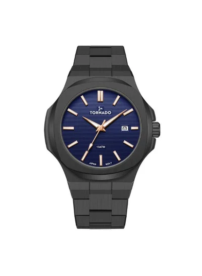 تورنيدو ساعة يد رجالية من الستانلس ستيل بعقارب - - مم