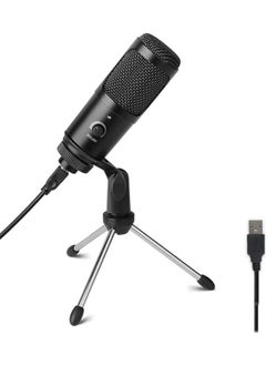 General USB Microphone Plug and Play, Capacitor Microphone Cardioid Pickup PC Laptop Recording Microphone Portable and Lightweight, Microphone Set with Stand External Microphones  - Image 1