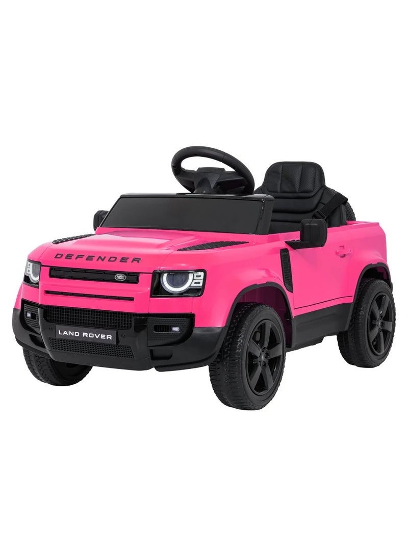 Land Rover Defender Licensed 12V Electric Ride-On Car for Kids, Pink, with 2.4GHz Parental Remote Control, Seat Belt & LED Lights - Image 5